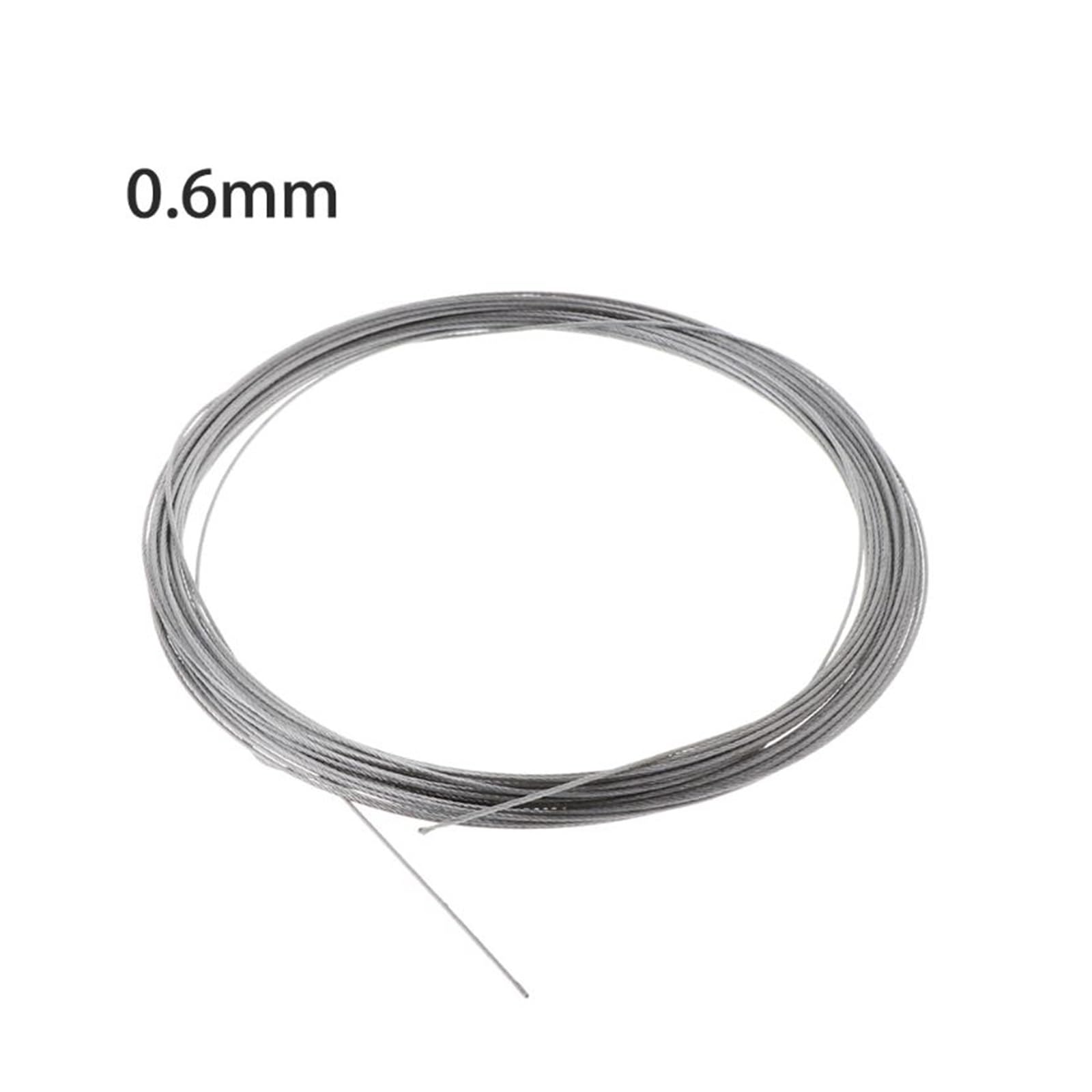 Linka stalowa nierdzewna, Lina stalowa ze stali nierdzewnej 304 10 metrów 7x7 srebrna 0,5-3 mm(3mm)