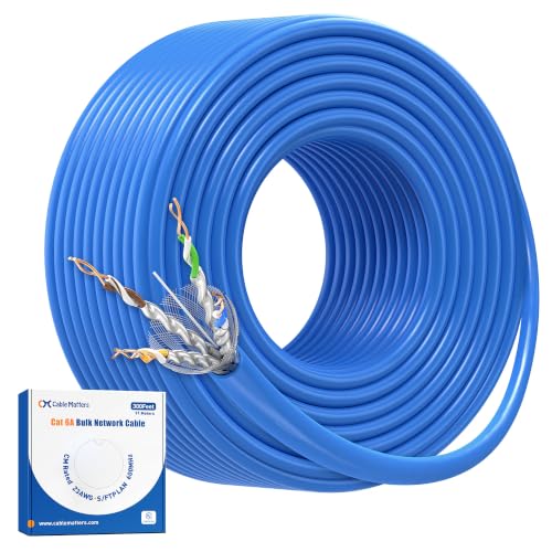 Cable Matters [UL Listed] 10Gbps 23AWG Shielded Cat 6A Cable 300ft Blue