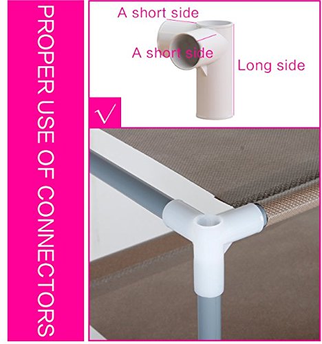 Txt&Baz 27-Pairs Tool Free Easy Assembled Shoe Rack With Nonwoven Fabric Cover (10-Tiers Black) #TOP5