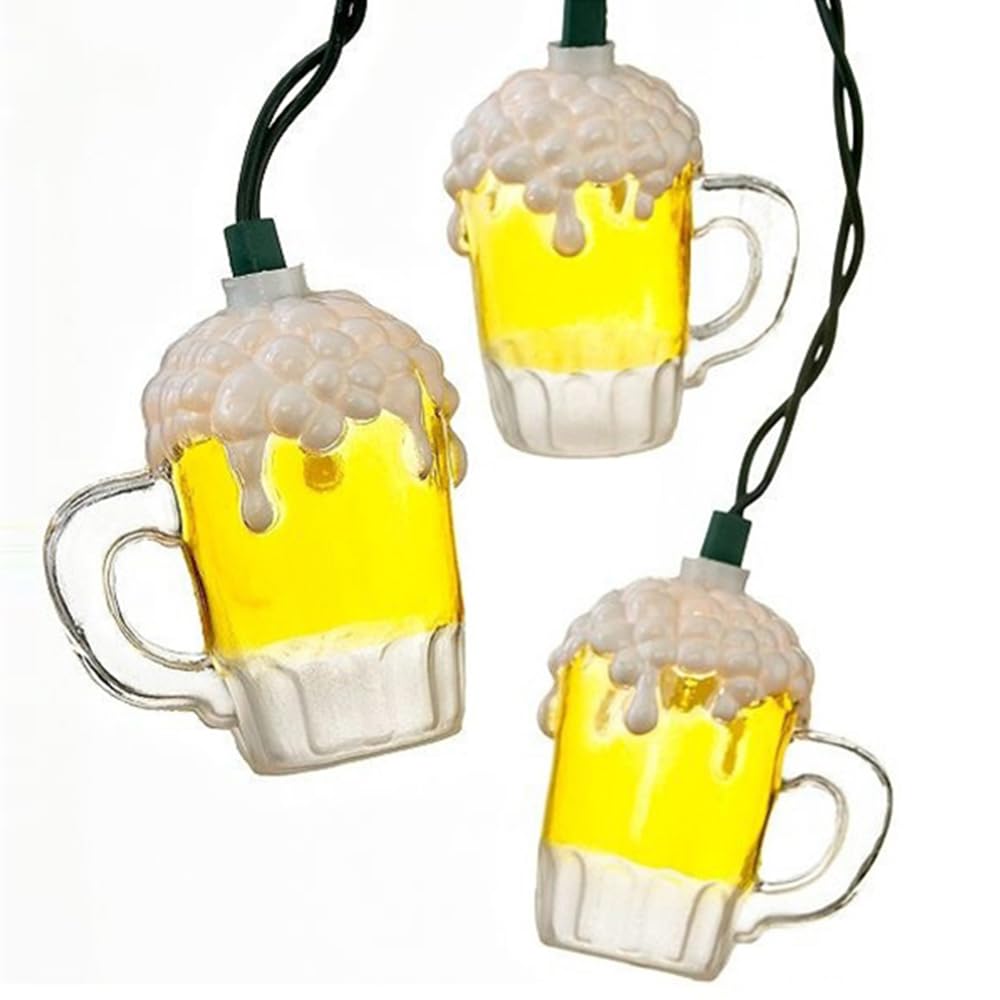 Jarra de cerveza juego de luz de 10 bombillas Kurt Adler ul0565 interior