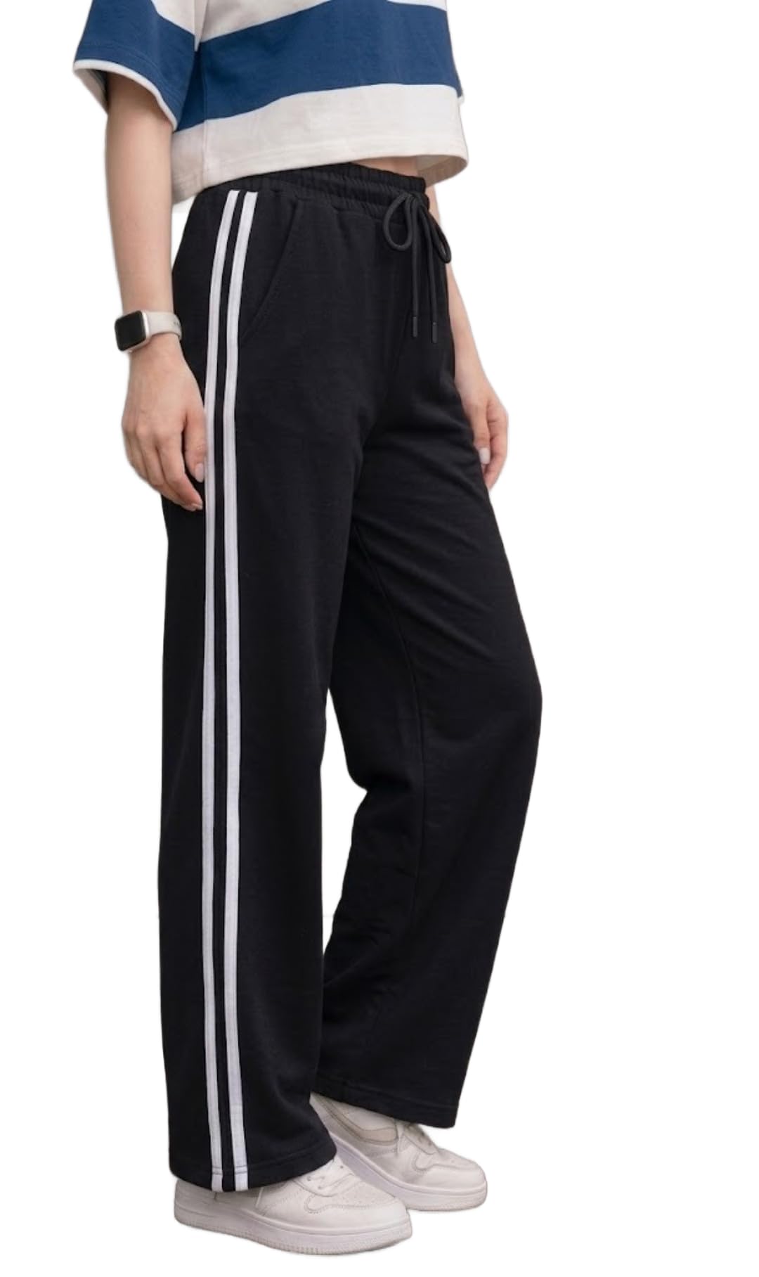 dockstreet Track Pant for Women || Baggy Fit || Track Pants || Full Elastic Jogger Track Pant ||-picture-24