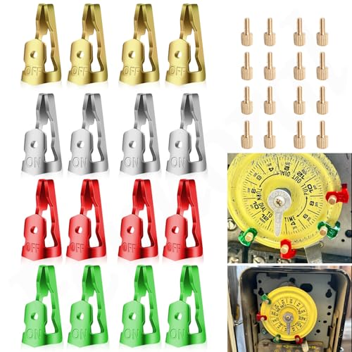 Time Switch Replacement Trippers Kit/Pool Timer On Off Clips for Inter-Matic 156T1978A for T100 Series Timers Easy Setup for Precision Time Control (8 ON /8 Off /16 Screws)