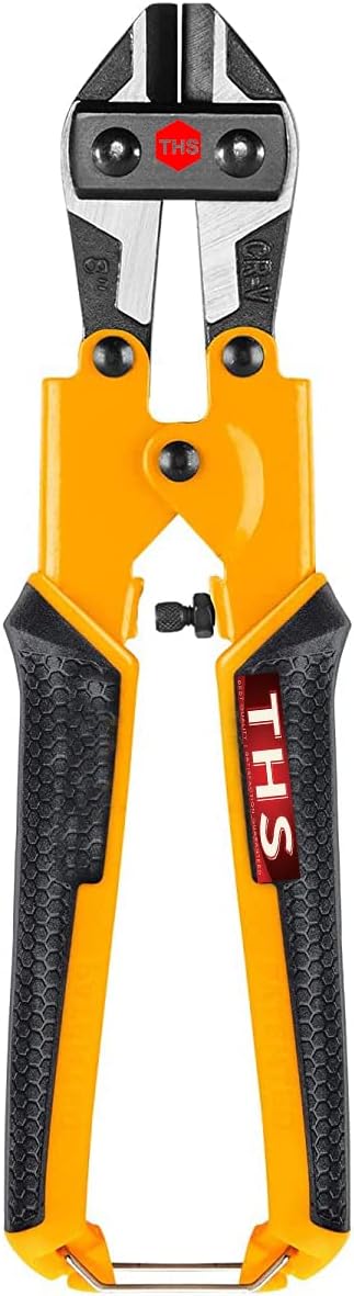 - THS Mini Bolt Cutter 8-inch/210mm, Spring Snips Clippers with Soft Anti-Slip Handle,Suitable for Bolts/Chains/Screw Rods/Suitable for Cutting Steel Wires