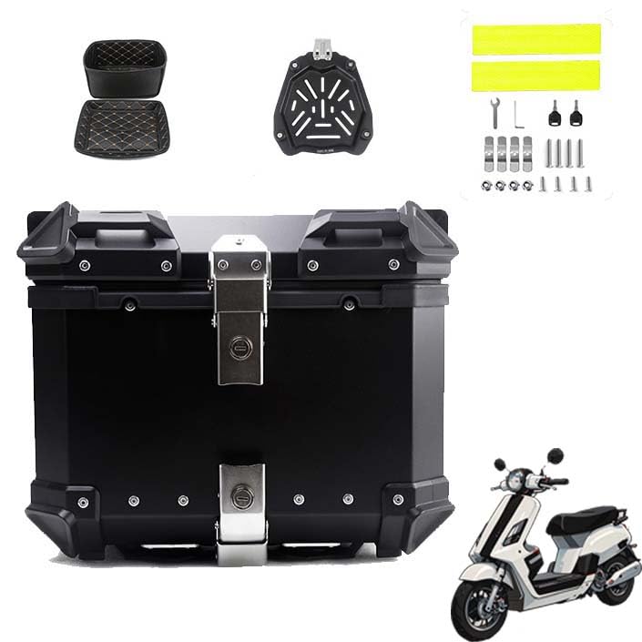 Top Case Moto pour BMW C600 et C650GT, Coffre en Aluminium Noir 36L