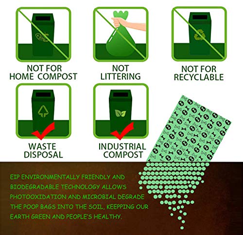 Image of car Dog Poop Bags, Biodegradable & Compostable Garbage Bag Pets Poop Bag Recycling Thickened Leakproof Trash Bag (Green, 120 Counts)