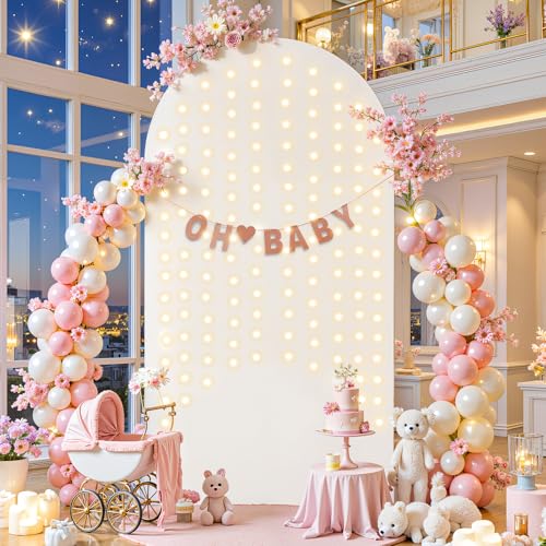 Cubierta blanca para fondo con luces para arco 7.2FT miniatura 1