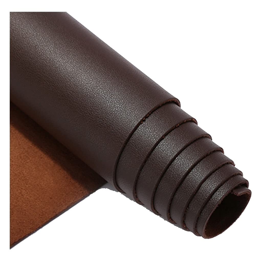 Rotolo di Tessuto in pelle ecopelle, per tappezzeria Vinile resistente, Laboratorio di cucito Hobby Forniture artigianali fatte a mano Materia prima(Brown,1.38X2m)