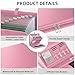 Fireproof Accordion File Organizer, Portable Expanding File Folder with Waterproof Zipper&Labels, Pink Document Organizer with 13 Pockets, File Organizer for Important Document/Paper Storage