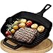 Produktbild KAISERTAL Grillpfanne Gusseisen 27cm  Steakpfanne & Gusspfanne Induktion  Gusseisenpfanne Grill für Gasgrill & Backofen  Eisenpfanne Outdoor & Indoor  Cast Iron Pan Skillet