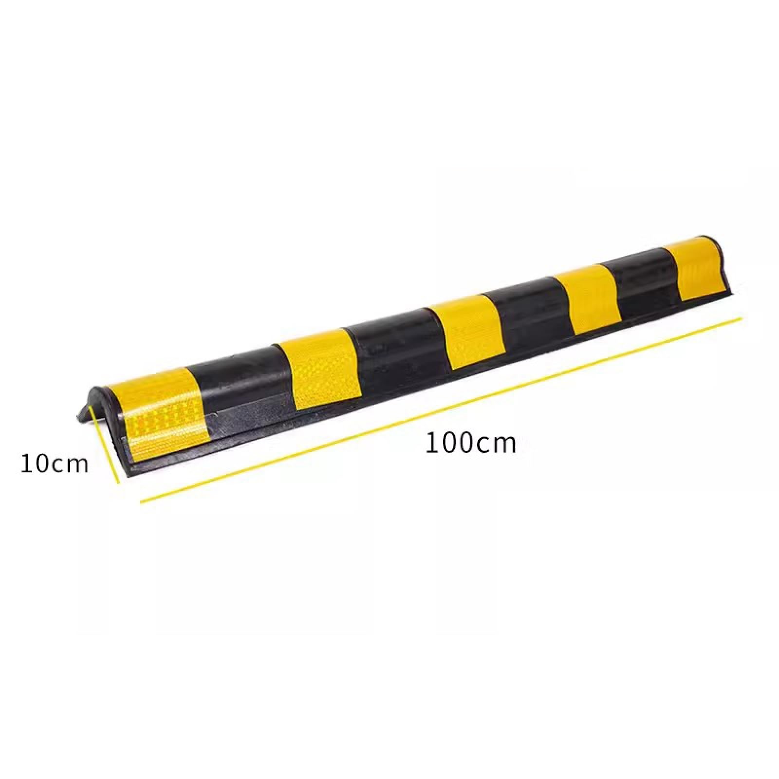 Protector Columnas Garaje Protector De Borde De Esquina De Pared For Garajes, Tira De Advertencia De Tráfico Reflectante De Goma De 100x10x1cm For Estacionamiento De Coches, Almohadilla De Parachoques