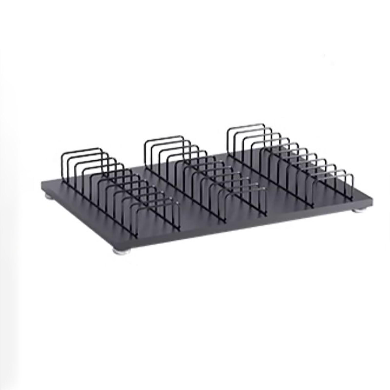 NIUSABOU Floor Tile Display Stand, Multicolor Metal Tile Display Rack 30 Card Slots 50x35cm(Black)