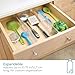 iDesign Plastic Adjustable Deep Drawer Divider, Kitchen, Dresser, Desk, Bathroom and More, The Linus Collection – Set of 2, Expandable 13.25” – 20.75”, Clear