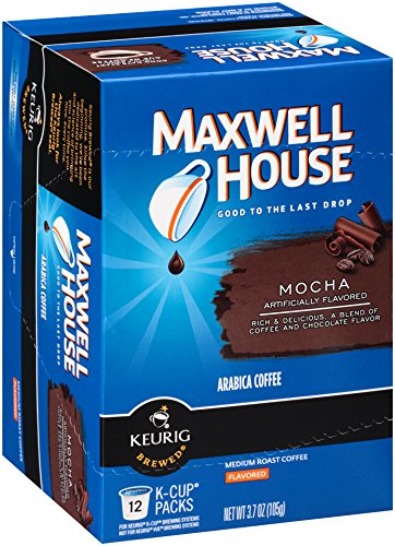 Maxwell House Mocha Coffee, Medium Roast, K-CUP Pods, 12 count (Pack of 6)