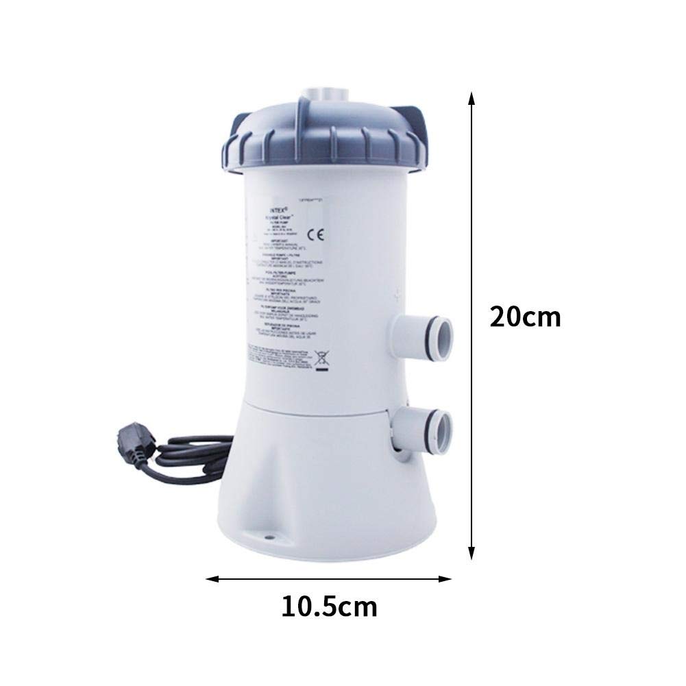 Bomba de piscina con filtro de arena de 2000 l/h, bomba de filtro de piscina eléctrica de 2000 – 240 V, bomba de filtro para piscinas, bomba de agua transparente sobre el suelo, herramienta de