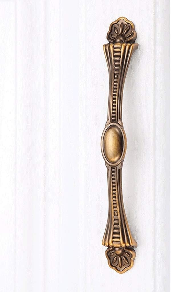 Antique Copper Furniture Hardware Handle Zinc Alloy Drawer Handle Household Kitchen Shoe Cabinet Handle European Style Wardrobe Door Handle Door Hardware (Size : 158mm)