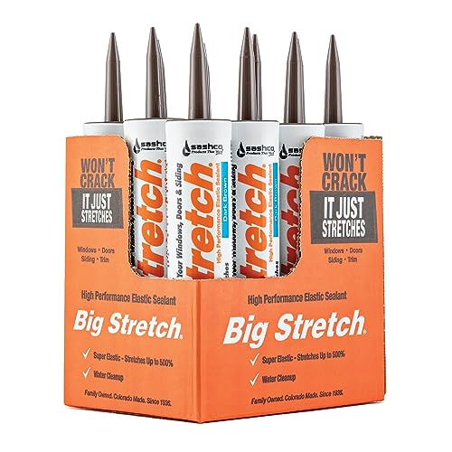 Image of Sashco 10008 Big Stretch Caulk Dark Brown 10.5-ounce