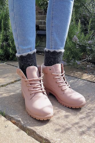 Image of Womens Thick Cozy Warm Low Cut Alpaca Wool Blend Hiking Socks for Ankle Boots