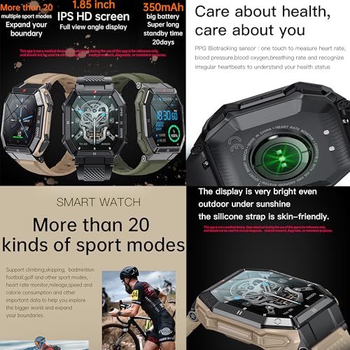 Reloj Inteligente ZPIMY 1.85" AMOLED Hombre 5ATM, - Imagen 7