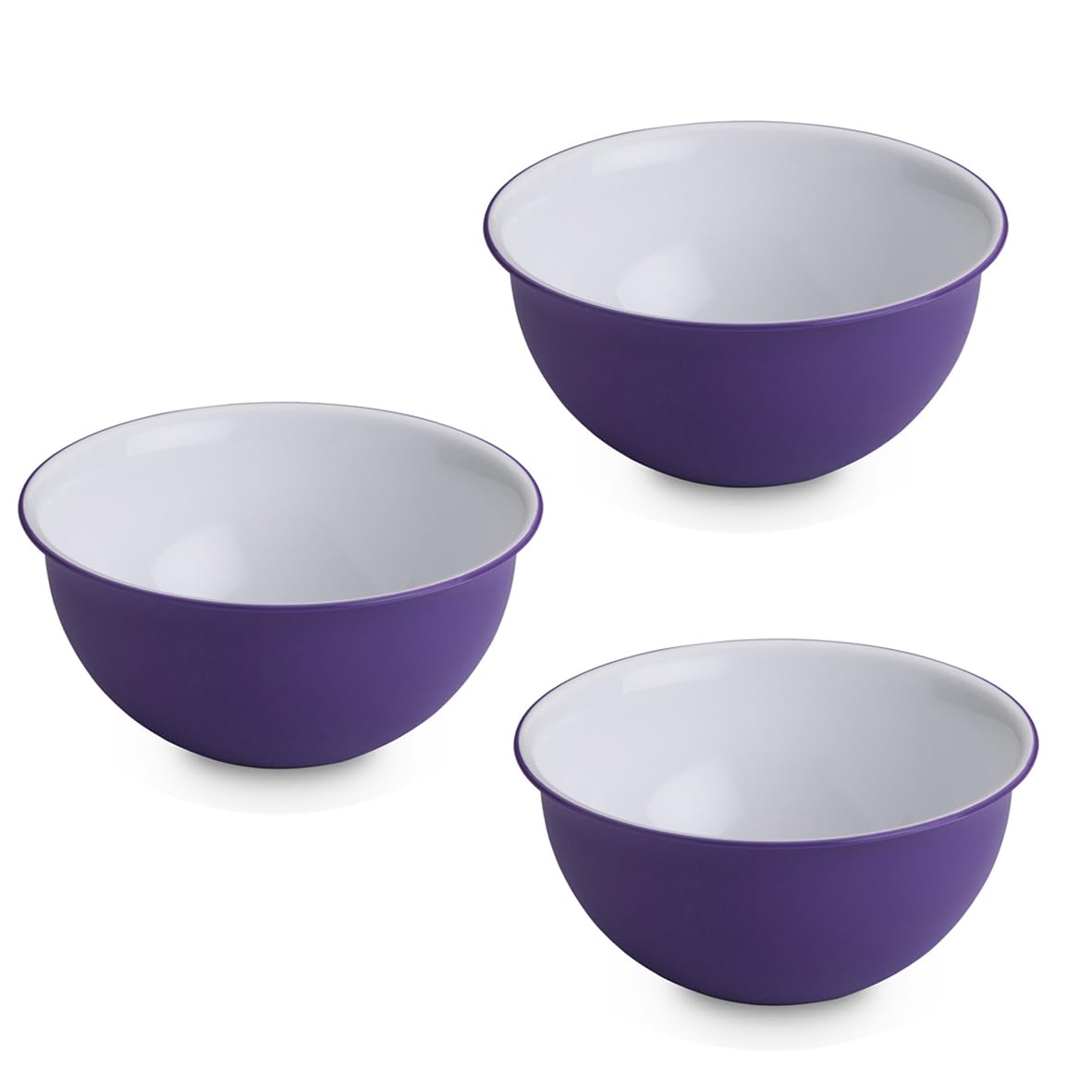 OMADA Design - 3 cuencos antibacterianos de 1,5 l, de plástico, irrompibles, lavables en lavavajillas, fabricado en Italia, línea Sanaliving