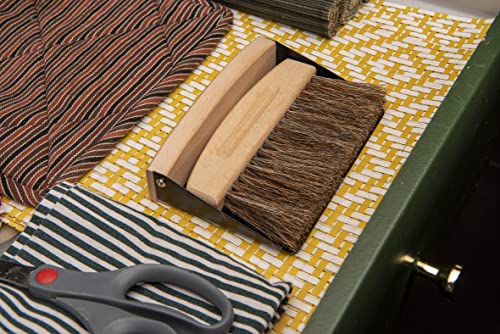 Pelicco Mini Dustpan And Brush Set, Wood Hand Broom With Natural Horsehair Bristles, Whisk Broom 5.9 X3.9 Inch #TOP4