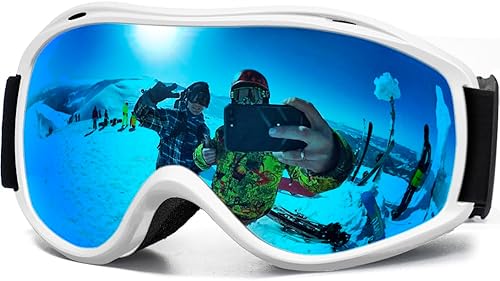 Miniatura 6 de AVV OTG - Gafas de esquí para hombres y mujeres con lente antivaho de doble capa, gafas de nieve UV400 para snowboard, motos de nieve, patinaje