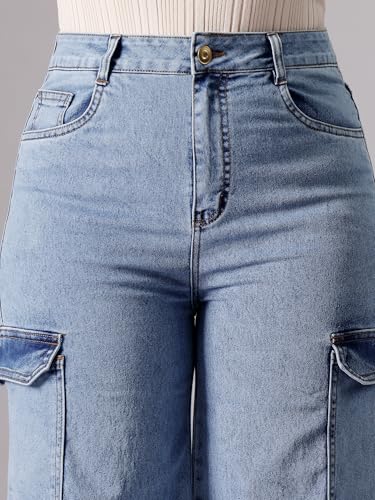 Image of Miss Chase A+ Women's Bootcut High Rise Regular-Length Stretchable Denim Shaping Jeans