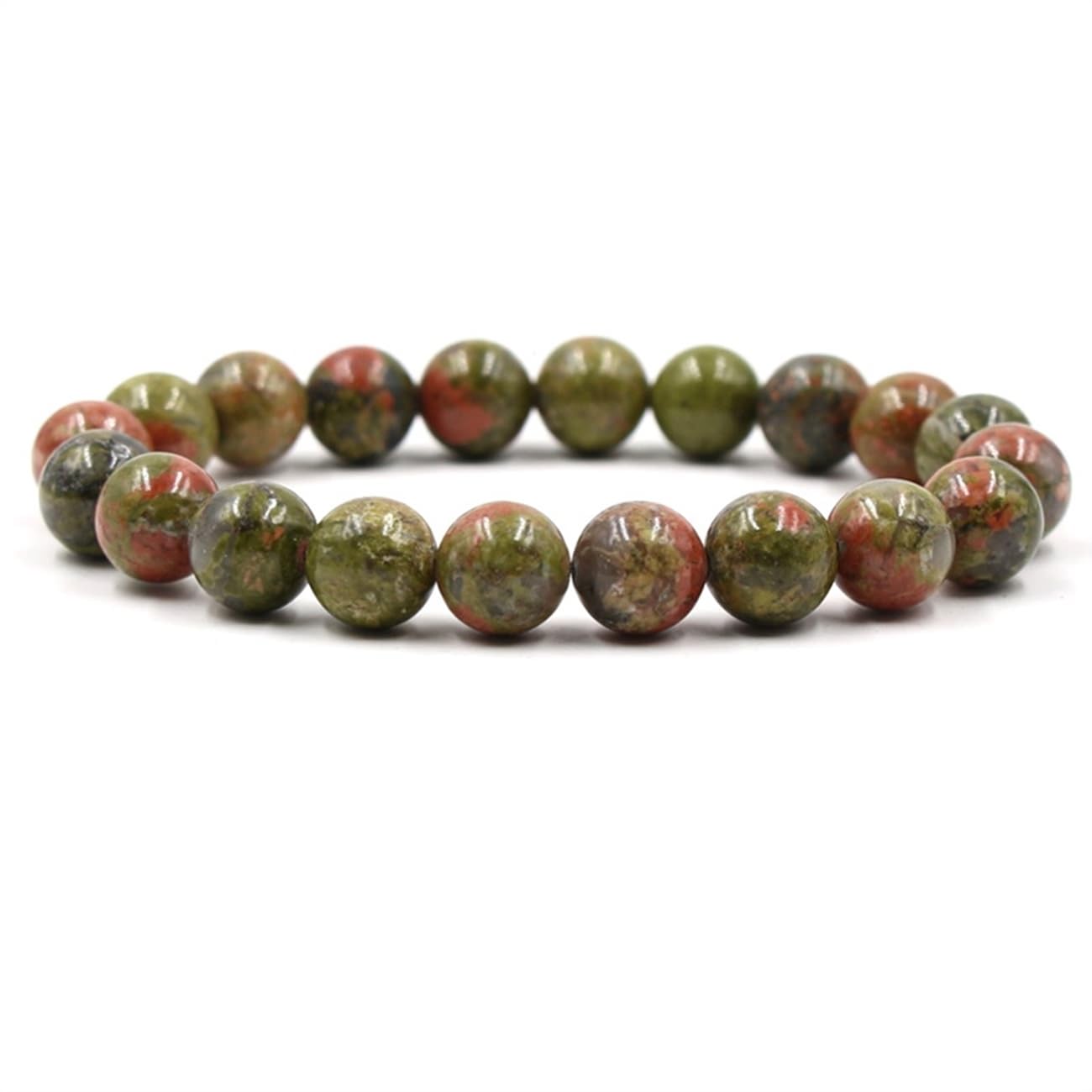 Schmuckarmband 10 mm Naturstein für Sie und Ihn, Surferarmband Pärchen, Geschenk für Damen und Herren – 19 cm Haushaltsarmaturen