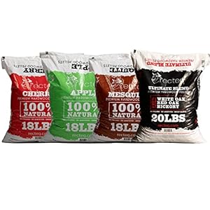 recteq Pellet Variety Bundle | Hardwood Grilling Cooking Pellets | Cherry, Mesquite, Apple and recteq Ultimate Blend