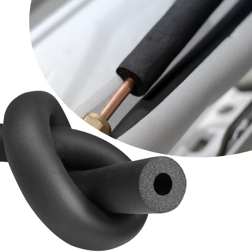 Isolation des tuyaux en caoutchouc, mousse - Diamètre 16 mm, Ø 22 mm, Ø 32 mm, isolation du tuyau 1,8 m, tuyau pour diamètre de tuyau, chauffage, sanitaire, tuyau en cuivre (noir, Ø 32 mm)