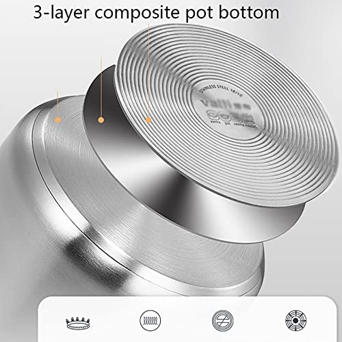 Cuisinière à vapeur inox 304 à fond composite triple couche - 6