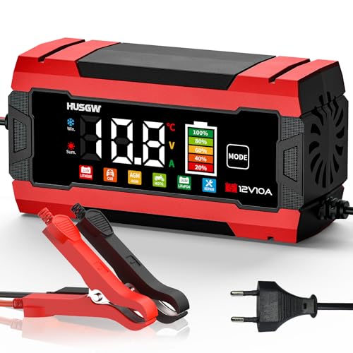 10A Autobatterie Ladegerät 12V, LiFePO4 Motorrad Ladegerät, KFZ Batterieladegerät 10A Autobatterie Ladegerät 12V, LiFePO4 Motorrad Ladegerät, KFZ Batterieladegerät