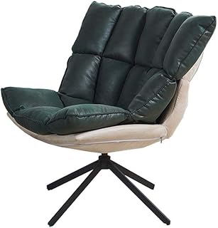 Gasgff Pequeño Apartamento Balcón Dormitorio Presidente del músculo Lazy Tela Tumbona nórdica Individual,Negro