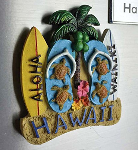 Imán decorativo 3D hawaiano para refrigerador miniatura 5