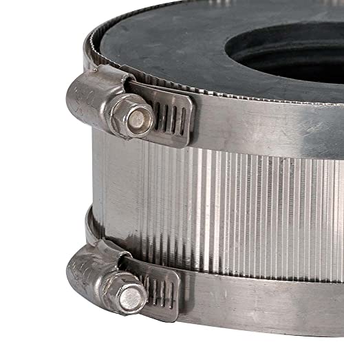 Image of Eastman 4 Inch x 2 Inch No-Hub Coupling with Stainless Steel Clamps, 43419