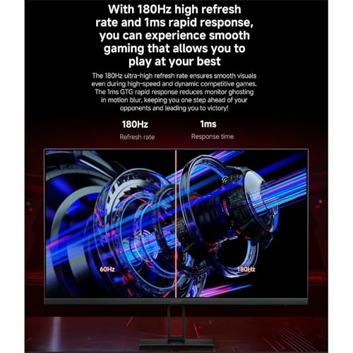 Image of Xiaomi 2K Gaming Monitor G27Qi, QHD 2560x1440, Fast IPS, 180Hz 1ms, AMD Freesync, 100% sRGB, 178 Viewing Angle, 2x HDMI2.0 DP 1.4x2, Black