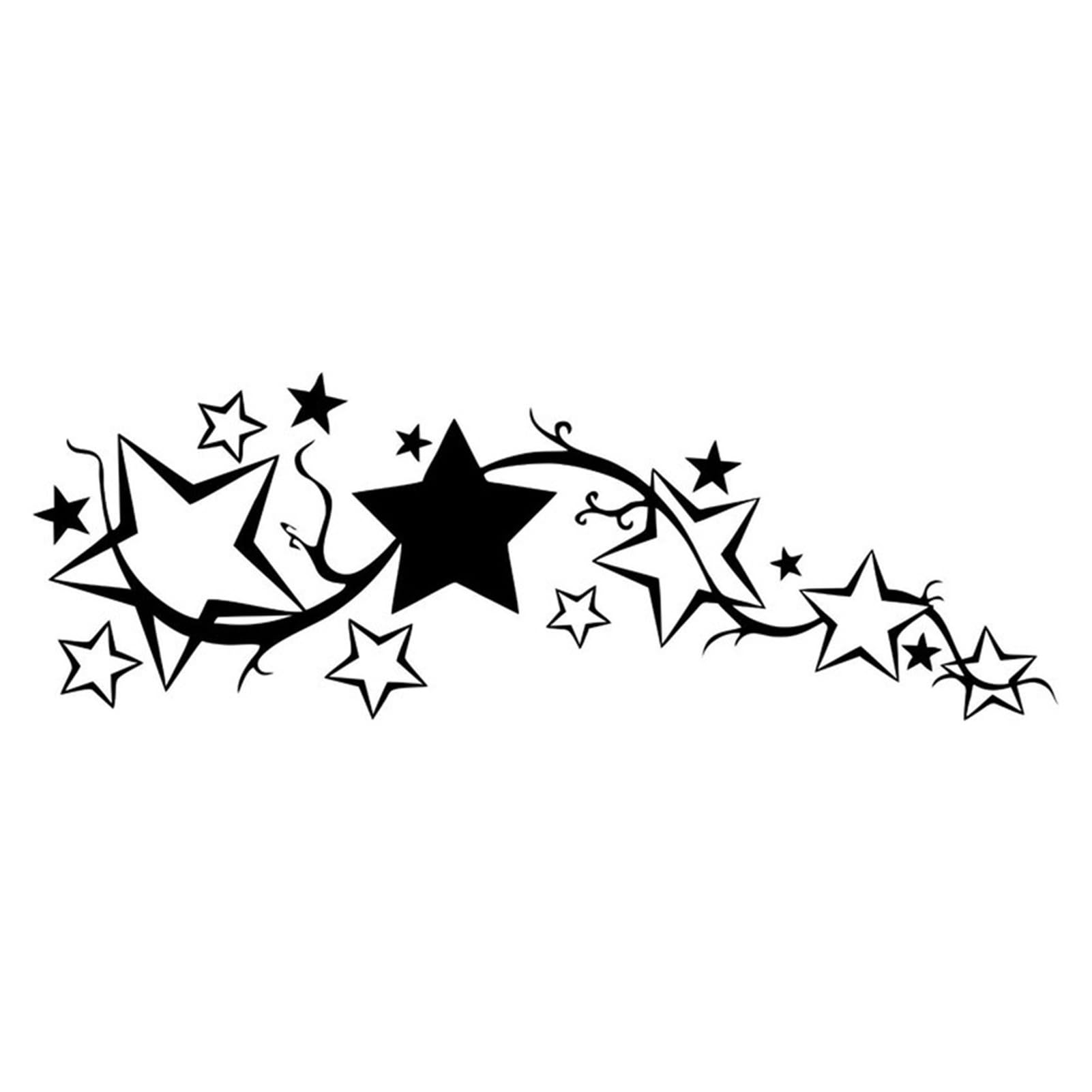 matumou Bright Star Car Window Sticker Motorcycle Truck Body Decal Reflective Decor