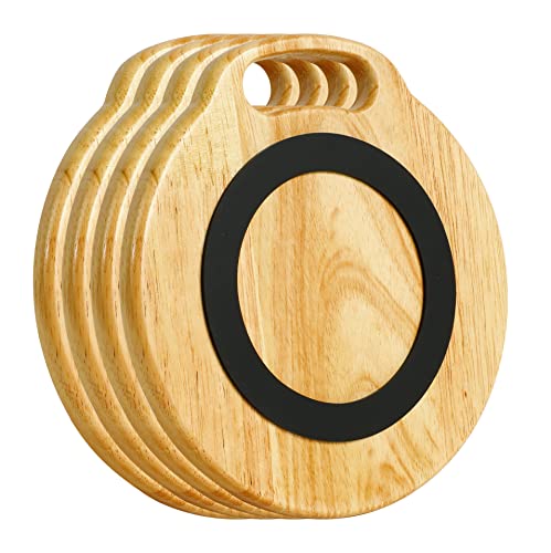 4 Pack Wooden Trivets Hot Dishes,Wooden Trivets Hot Pots and Pans,100% Natural Beech Wood,Anti-Slip, Versatile, Durable