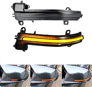 KYYET Left & Right Smoked Lens Dynamic Sequential Blink LED Side Marker Rearview Mirror Turn Signal Light Compatible with BMW 1 2 3 4 Series F20 F21 F22 F30 F32 F33 E84 X1 i3