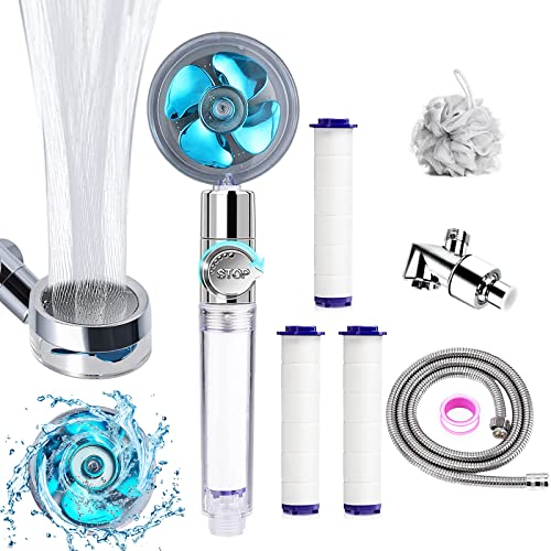 Shower Head With Handheld Hydrojet High Pressure Showerheads Drivse Turbo Showerhead Detachable Shower Head Filtered Shower Head For Hard Water Easy Install Turbo Shower Head 360 Degrees Rotating