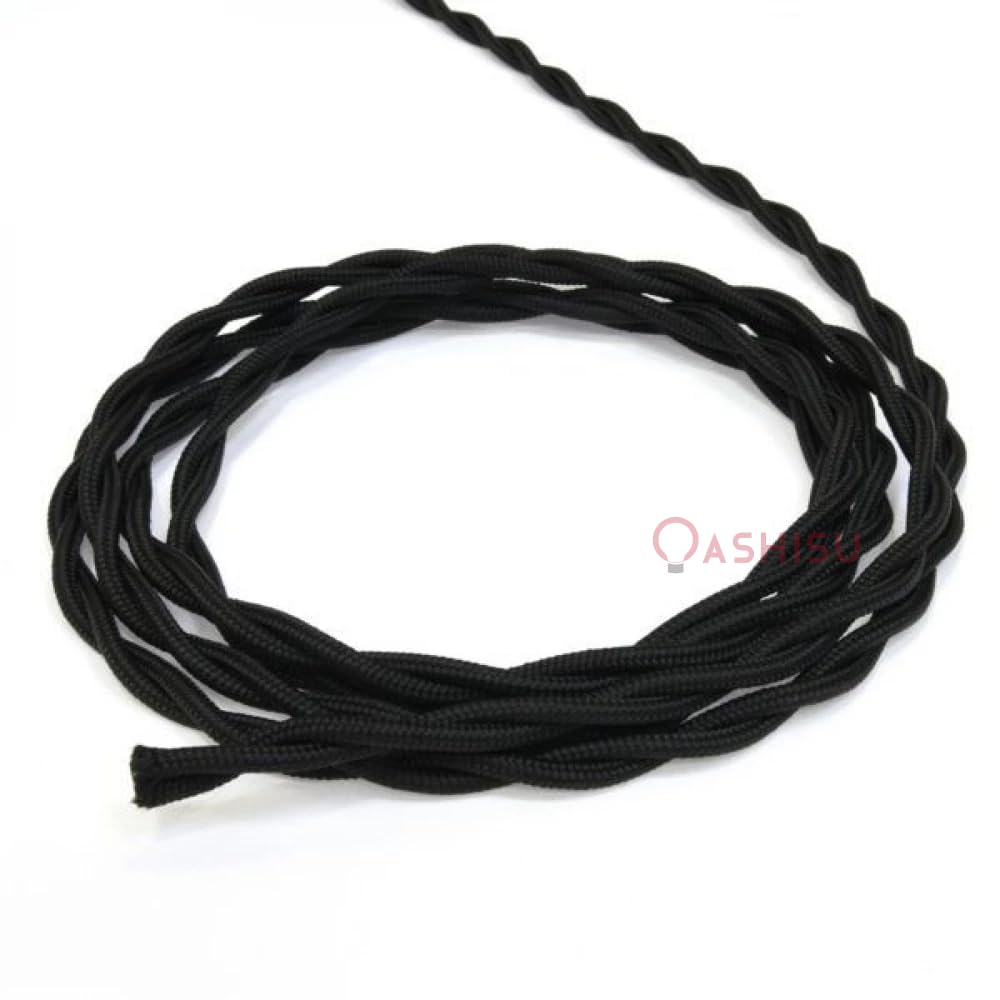 Cable trenzado vintage negro 3m, 2 x 0,75 mm² con cable textil para luces de techo, iluminación – Estilo clásico DIY DIY - 5