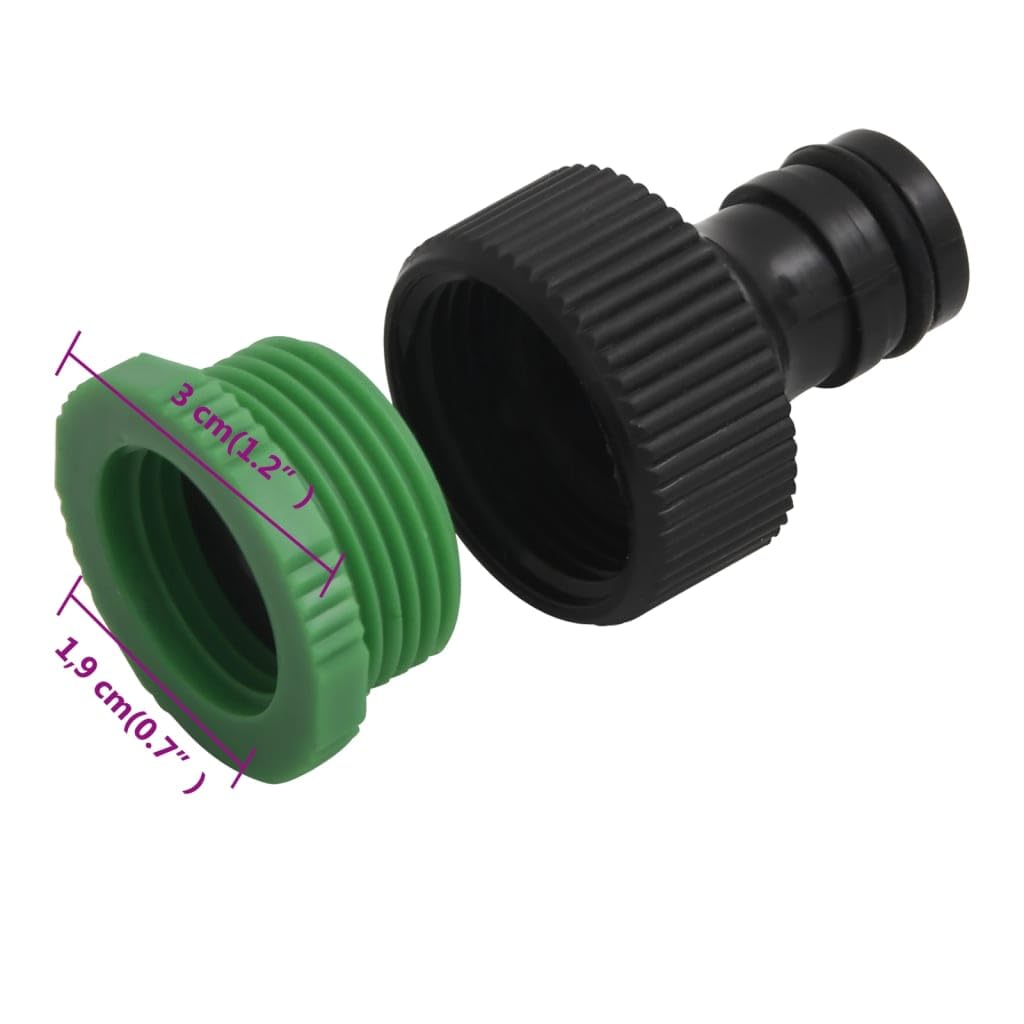 Tubo da giardino con giunto, colore verde, 1,3 cm, 30 m, in PVC, flessibile, per irrigazione, pulizia con pistola a spruzzo, connettore per giardino, terrazza, balcone, esterno