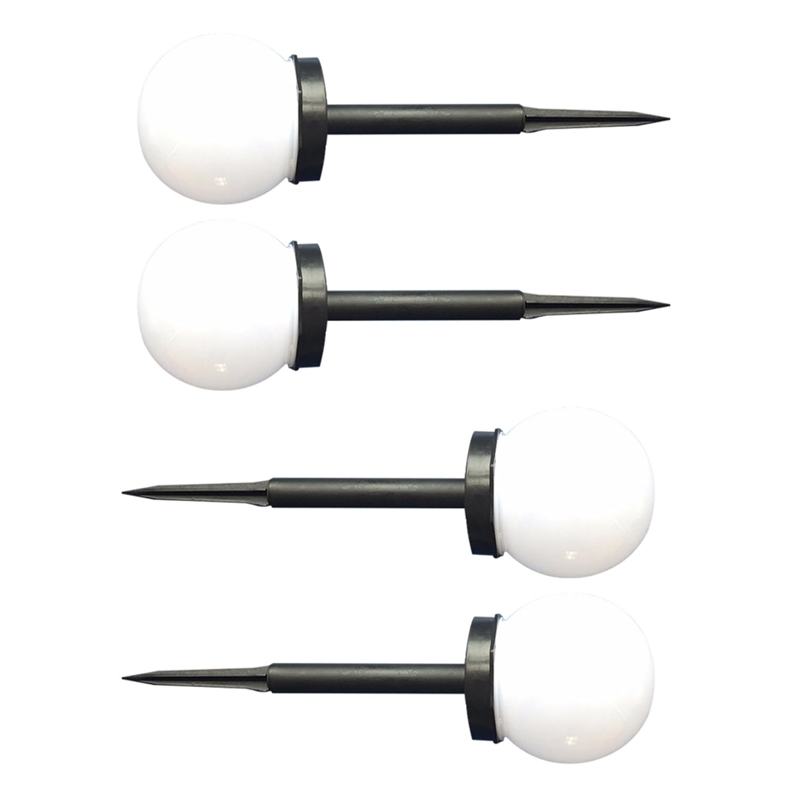 ULTECHNOVO Luci Solari da Giardino a Sfera 4 Pezzi Sensore Crepuscolare, LED Bianca Resistente alle Intemperie per Vialetti Esterni e Decorazioni da Prato