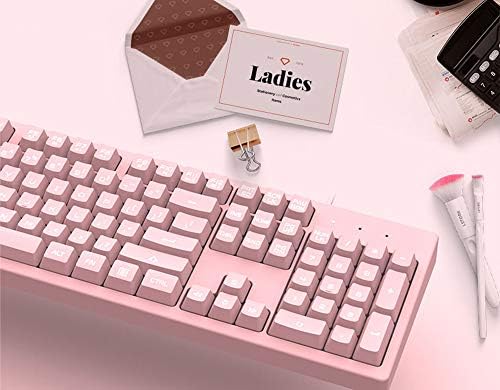 21年最新海外 Ajazz Dks100 有線usb フルサイズキーボード 可愛いキーボード 104キー 3レベルの白いバックライ 時間指定不可 Carlavista Com