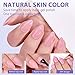 BTArtbox XCOATTIPS Natural Nail Tips Matte -Short Almond Press On Nails Pink, Long Lasting Soft Gel Nails False Nail, Soak Off Acrylic Fake Nails Extensions for Nail Art DIY