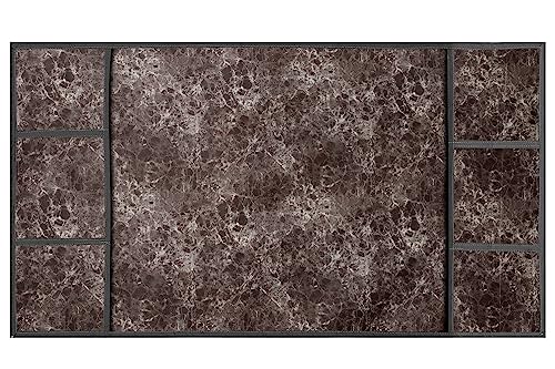 Image of Stylista Refridgerator top cover suitable for Samsung RT28C3032GS /HL, 236 Liter Fridge, Dimension (WxD) 65x111 CM, Marble Pattern Brown