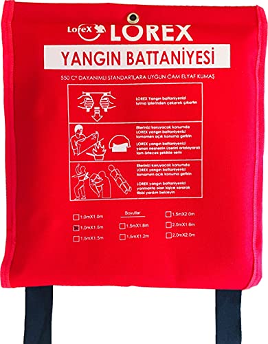 LR-FB1015C Çantalı Yangın Battaniyesi, 100 cm x 150 cm