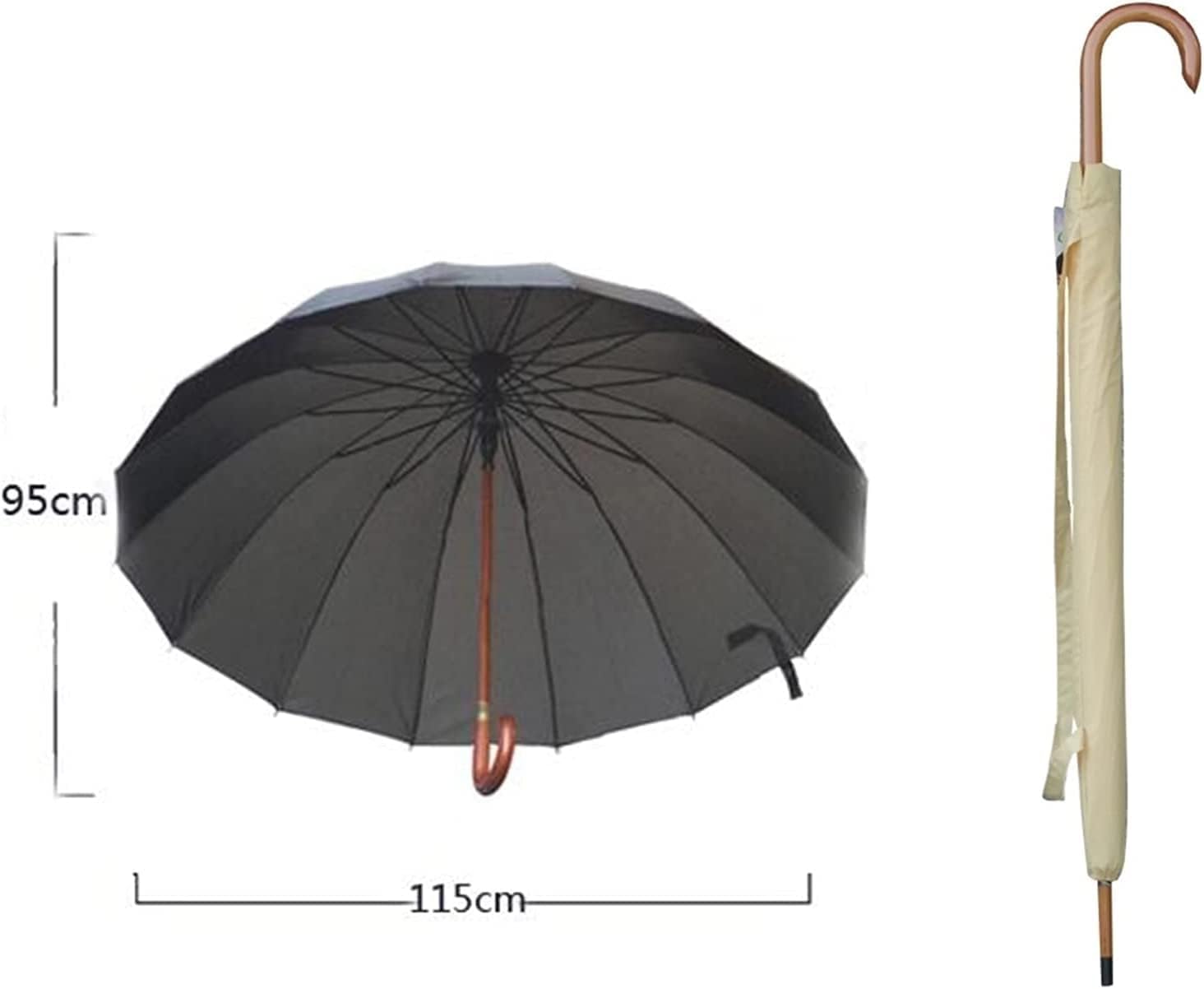 Umbrella Umbrellas Outdoor Umbrella Automatically Opening Wooden Long Handle Golf Umbrellas for Men and Women Umbrellas Strong Umbrella