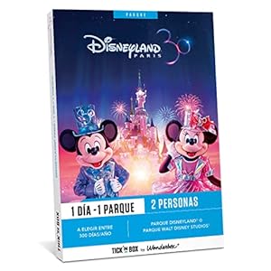 Tick&Box Caja Regalo, 1 Día y 1 Parque, para 2 Personas, Paque Disneyland o Parque Walt Disney Studios, Regalo Cumpleaños