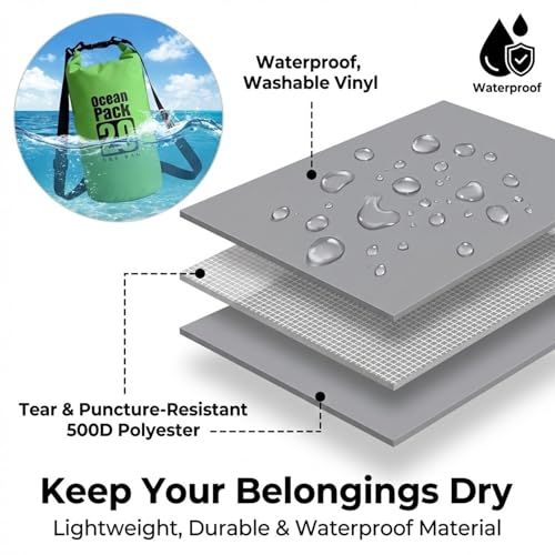 Image of Floating Waterproof Dry Bag for Kayaking Boating Paddle Boarding