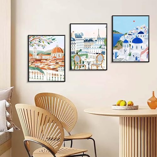 Tmvosn Vintage Travel Cities Posters Wall Art Set Of 9 thumb #4